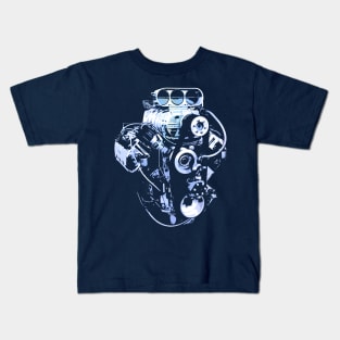 Blue Big Block Kids T-Shirt